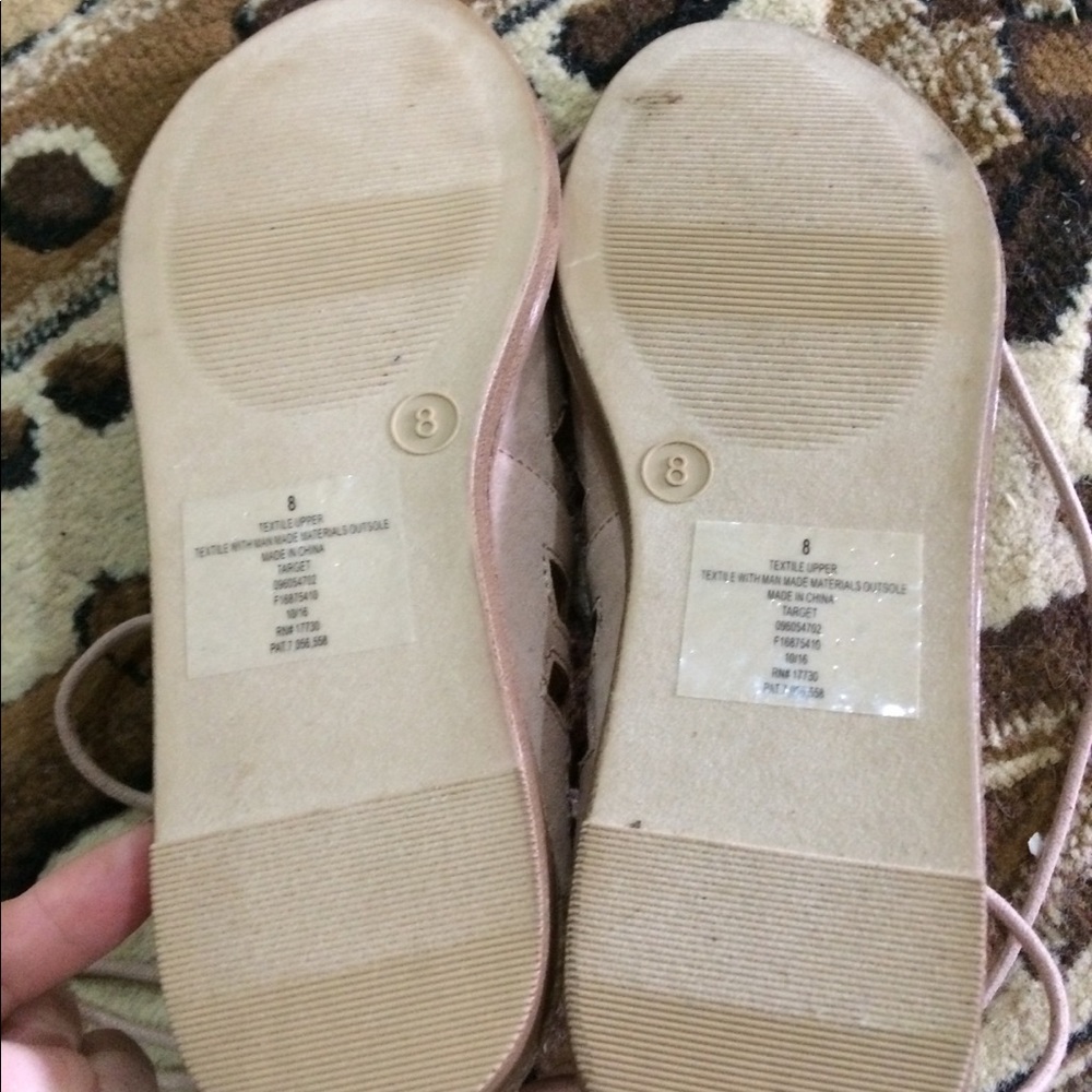 BRAND NEW lace up sandals. NEVER WORN - Picture 3 of 3